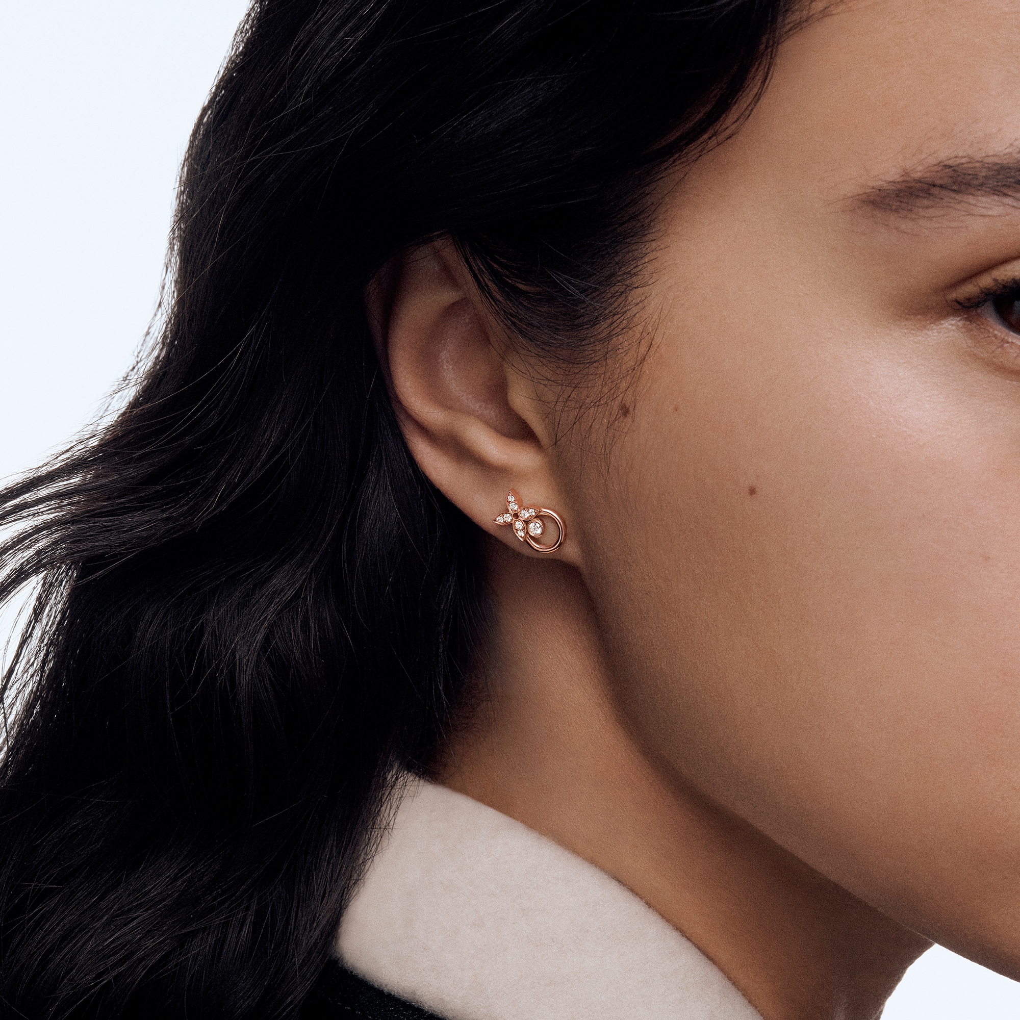 ピアス イディール ブロッサム (ピンクゴールド×ダイヤモンド)単品